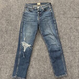 Hudson Jeans Women's Size‎ 27 Holly High Rise Crop Skinny Distressed Denim